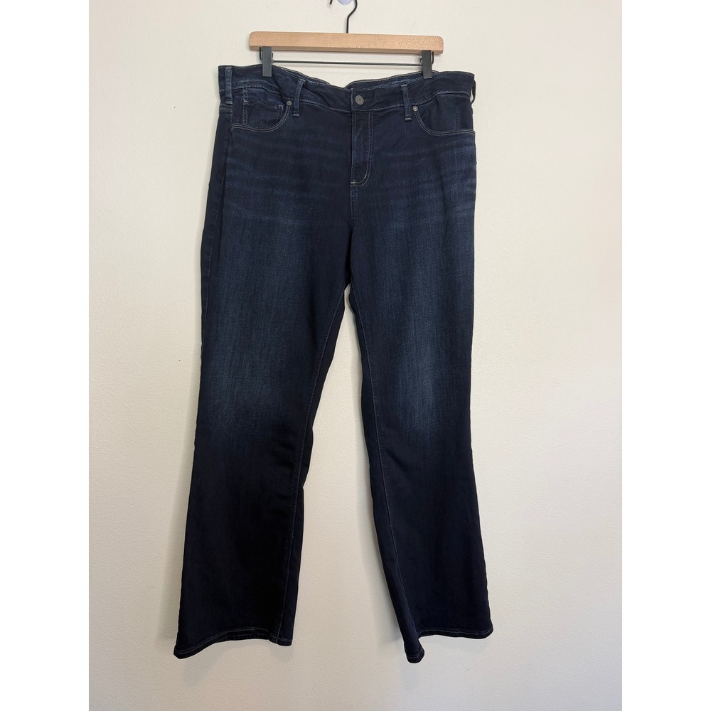 Silver Jeans Co Women's Plus Suki Bootcut Dark Indigo Denim Jeans 18W x 31